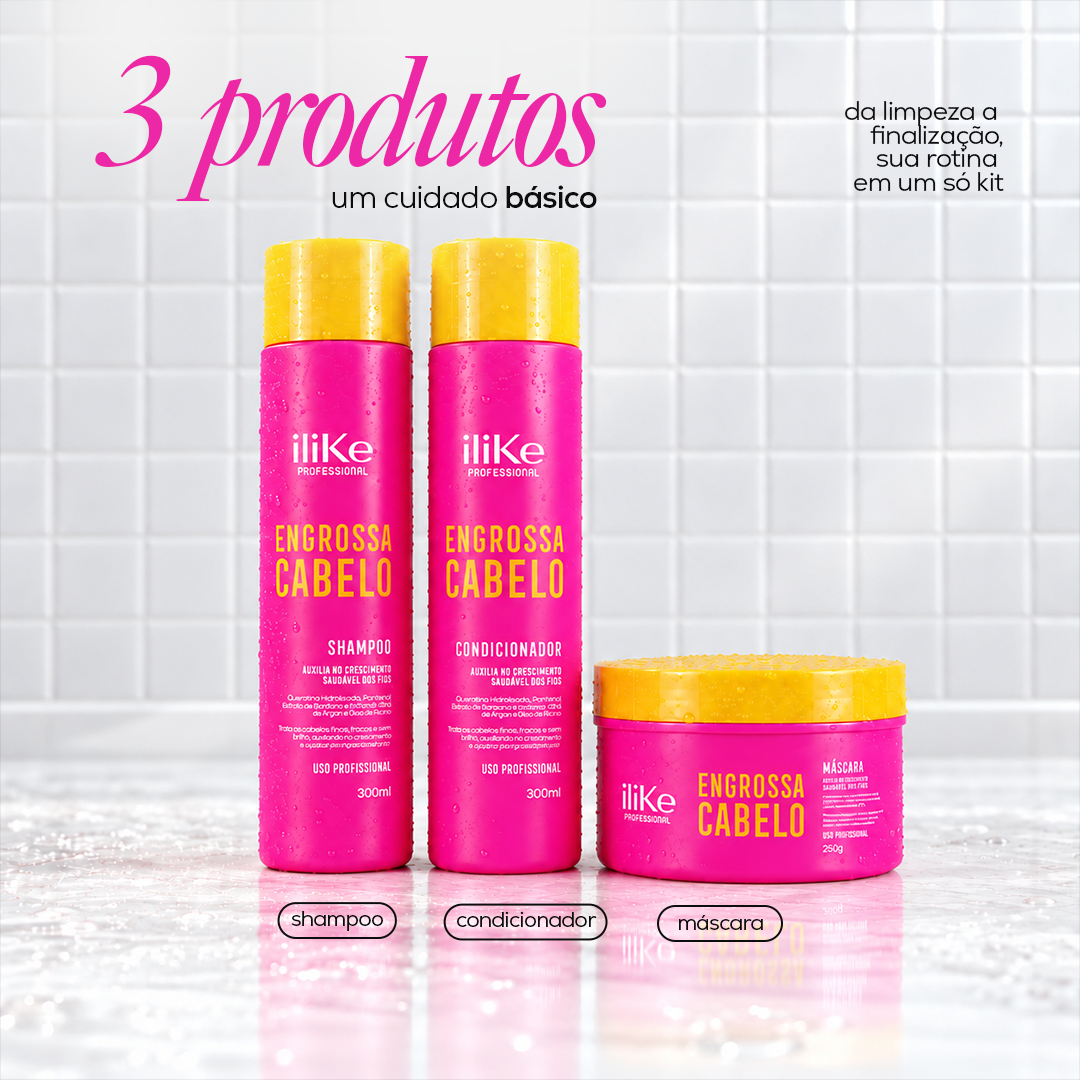 Engrossa Cabelo Kit Trio