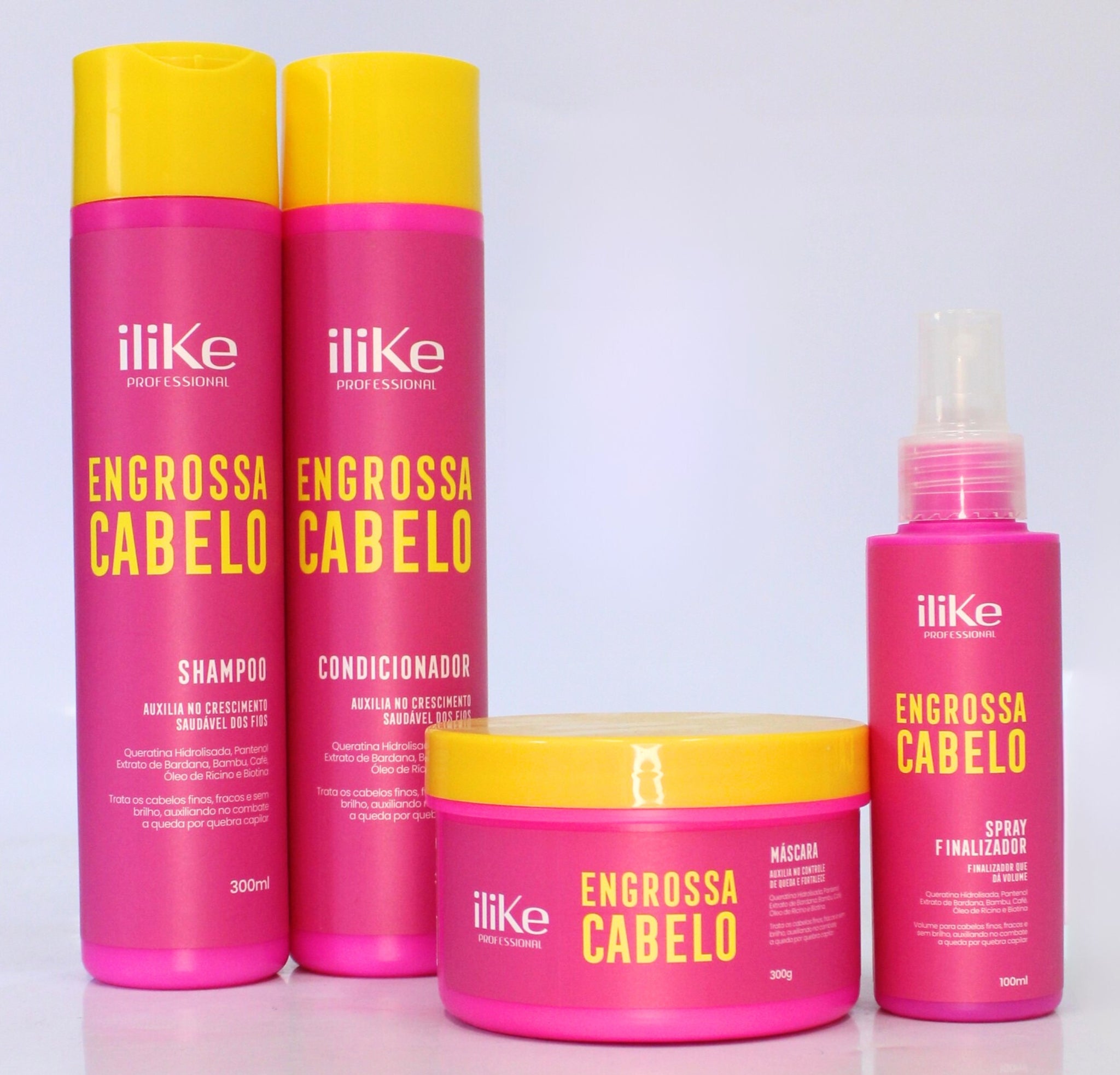 Engrossa Cabelo Kit - 4 Produtos