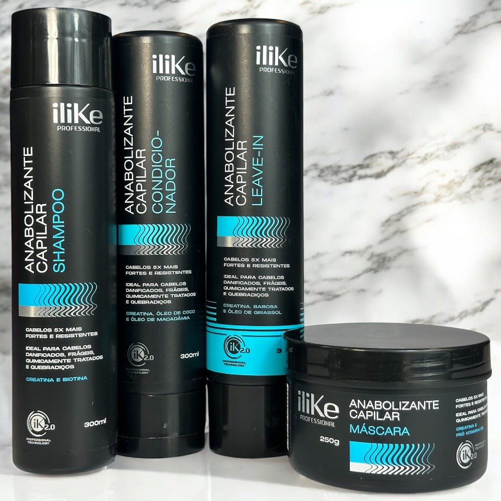 iLike Anabolizante Capilar Kit Reconstrução Completa - 04 Produtos