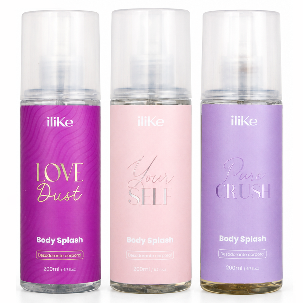 Kit 3 Body Splash - Pure Crush, Love Dust, Yourself