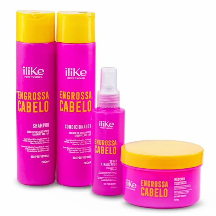 Engrossa Cabelo Kit - 4 Produtos