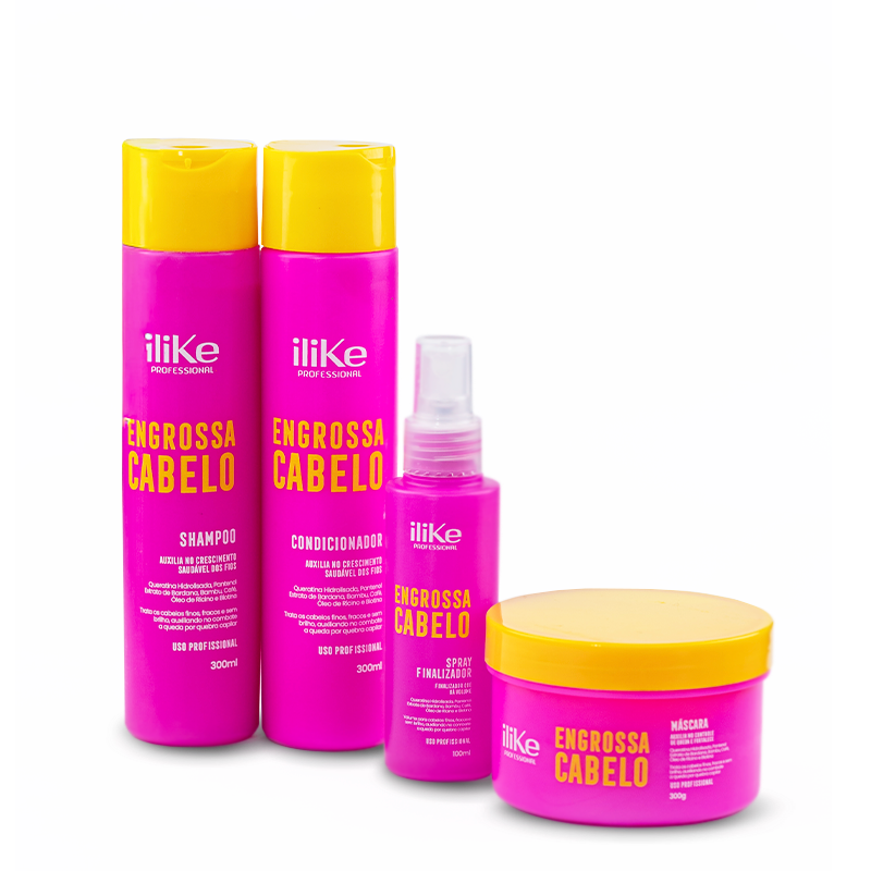 Engrossa Cabelo Kit - 4 Produtos