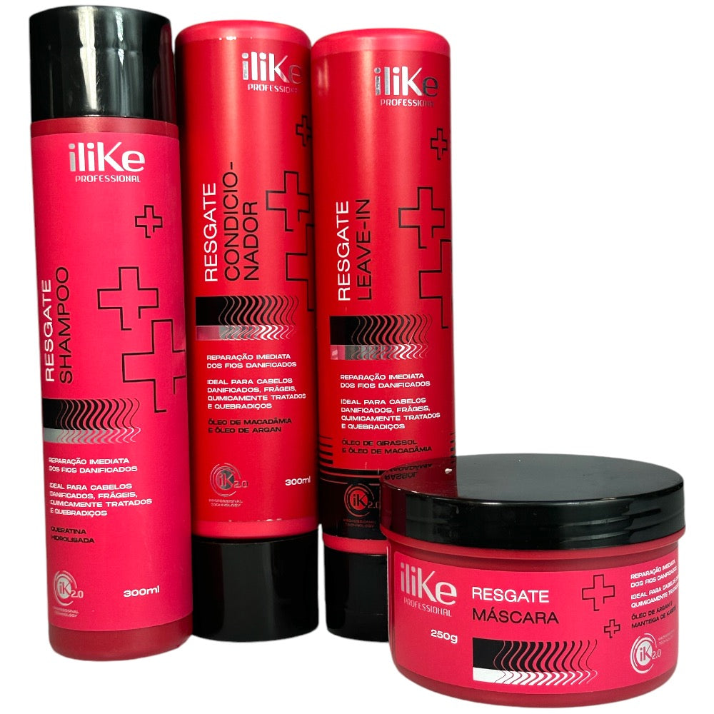 iLike Resgate Kit Reconstrução Intensa - 04 Produtos