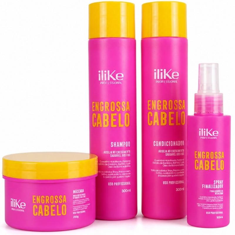 Engrossa Cabelo Kit - 4 Produtos