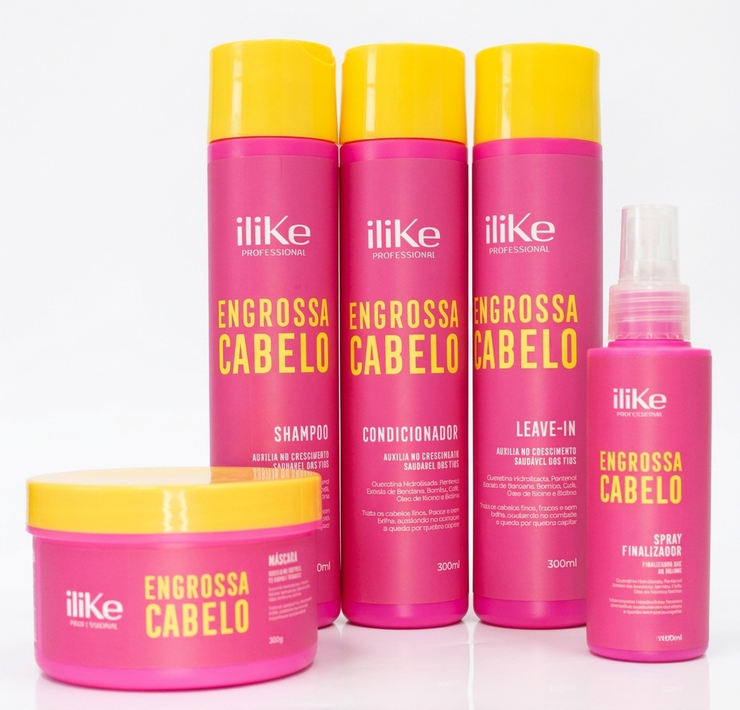 Engrossa Cabelo Kit Completo - 5 Produtos