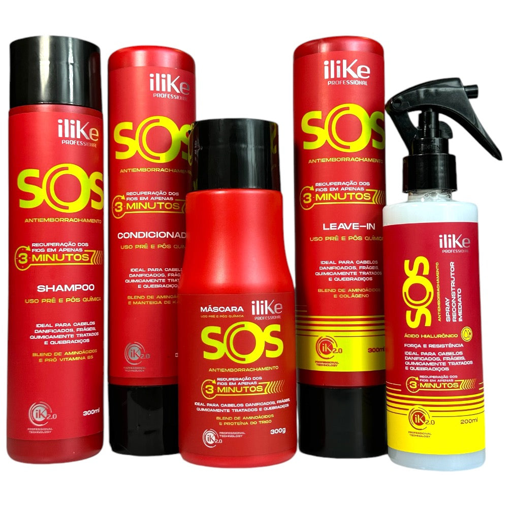 iLike SOS Antiemborrachamento Kit Reconstrutor Completo - 5 Produtos