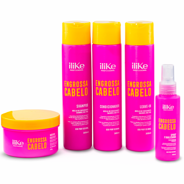 Engrossa Cabelo Kit Completo - 5 Produtos