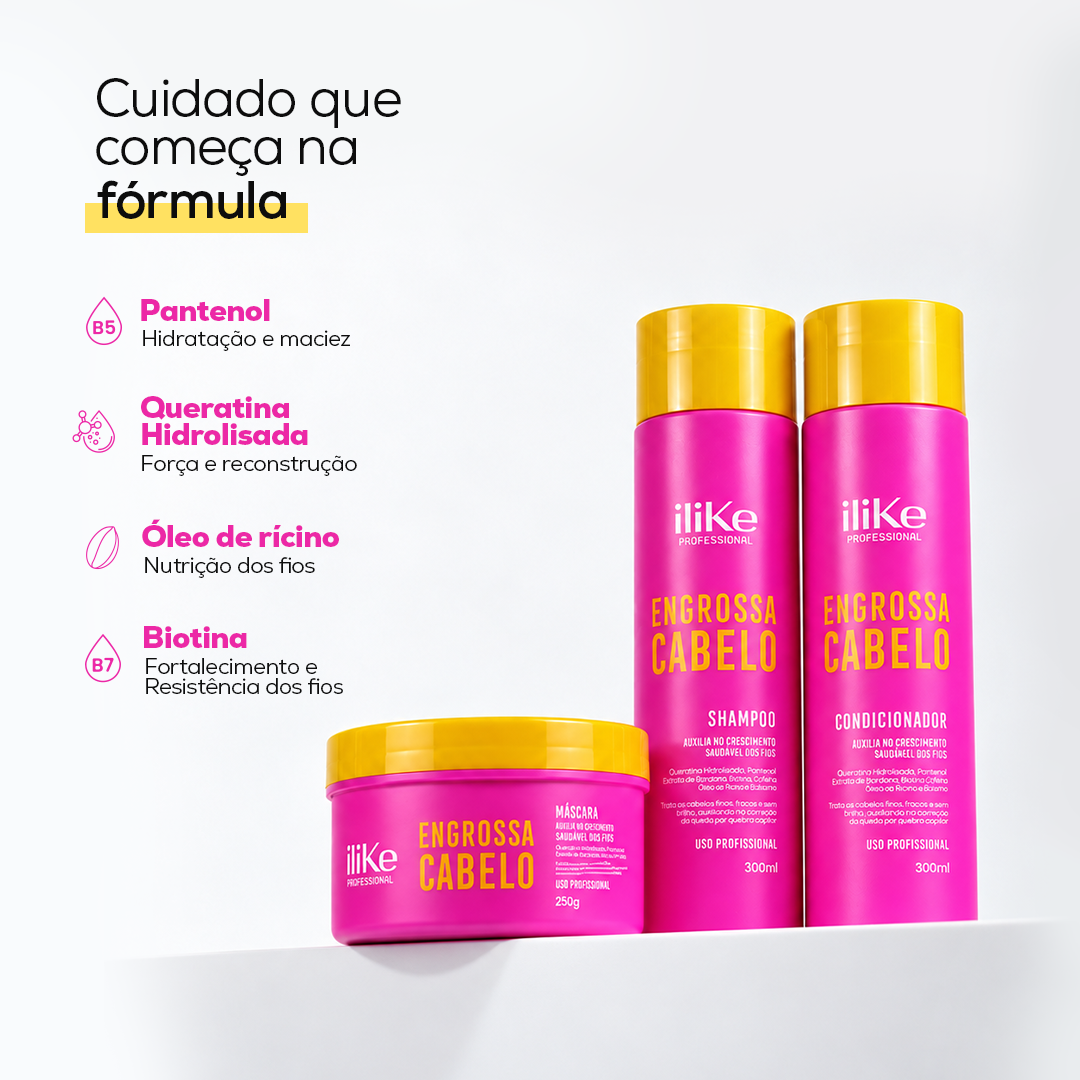 Engrossa Cabelo Kit Trio
