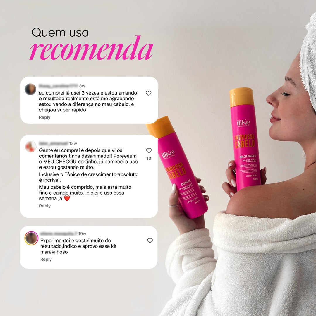 Engrossa Cabelo Kit Trio