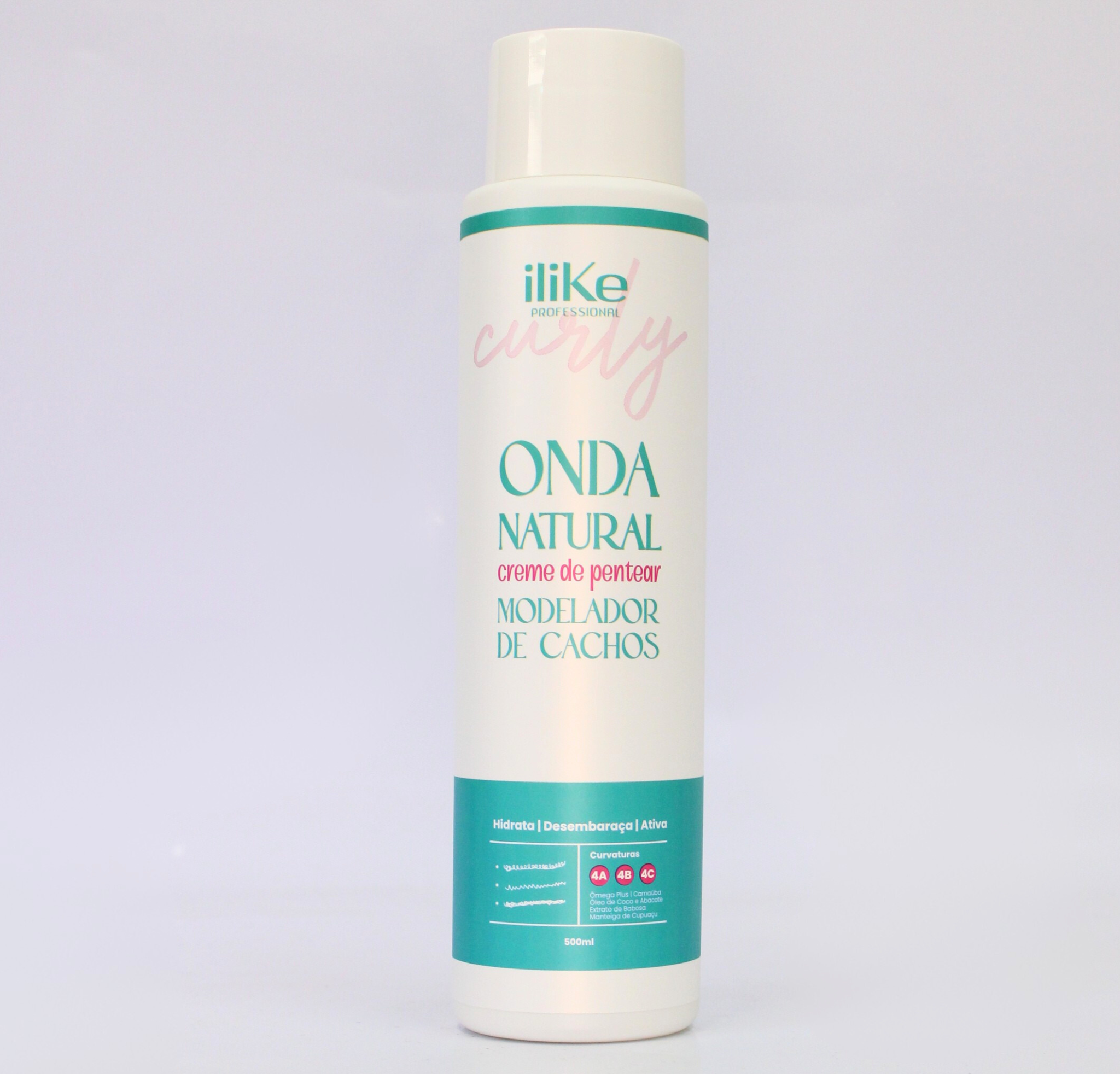 iLike Onda Natural Creme de Pentear Modelador de Cachos 4ABC - 500ml