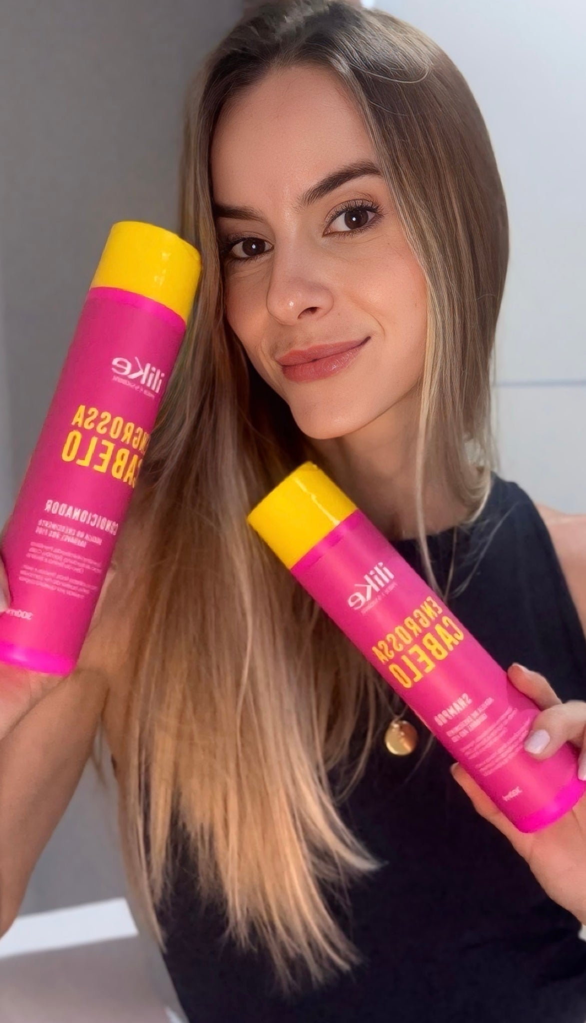 Cliente real iLike com o Engrossa Cabelo