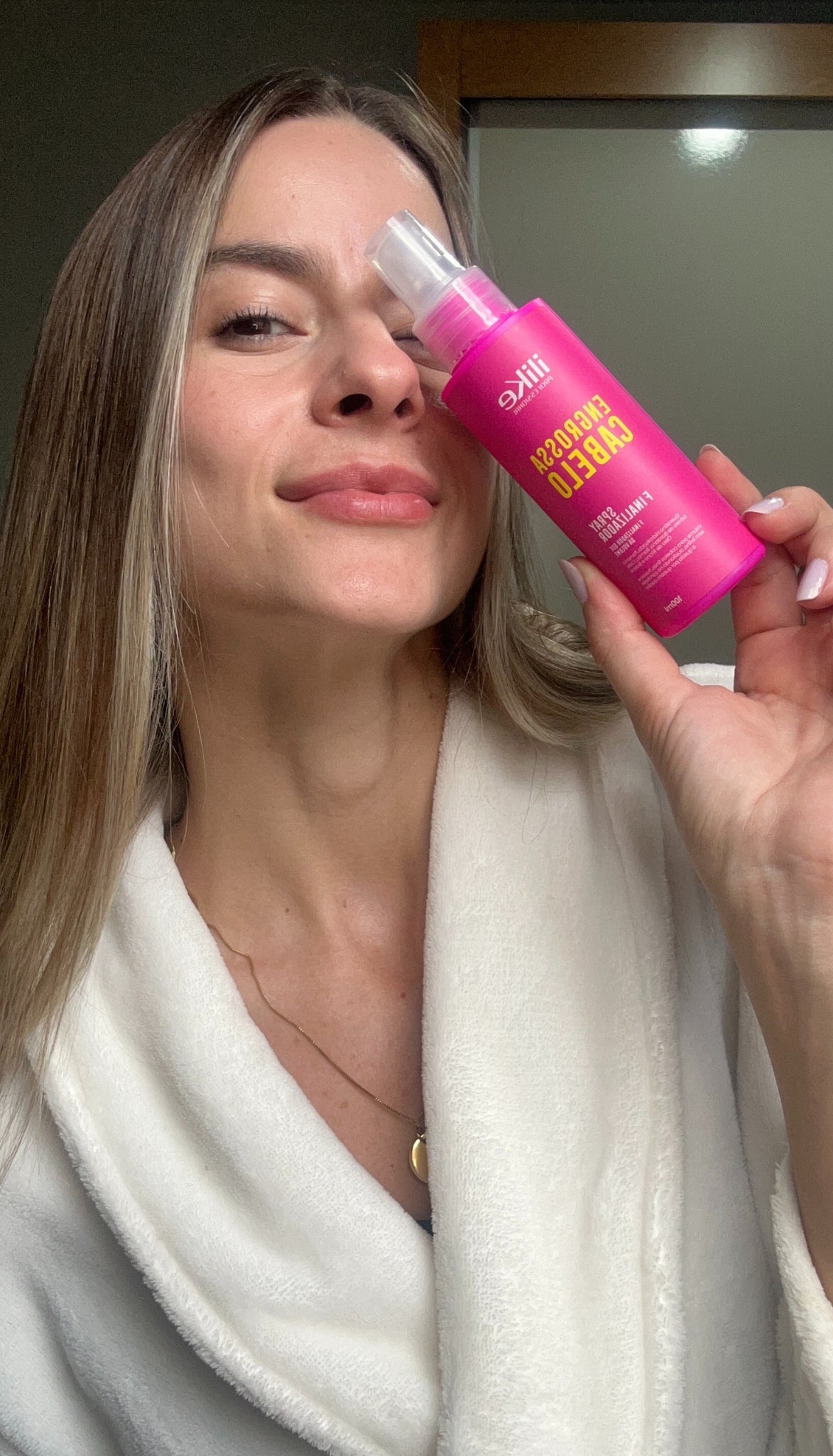 Cliente real iLike com o kit Engrossa Cabelo