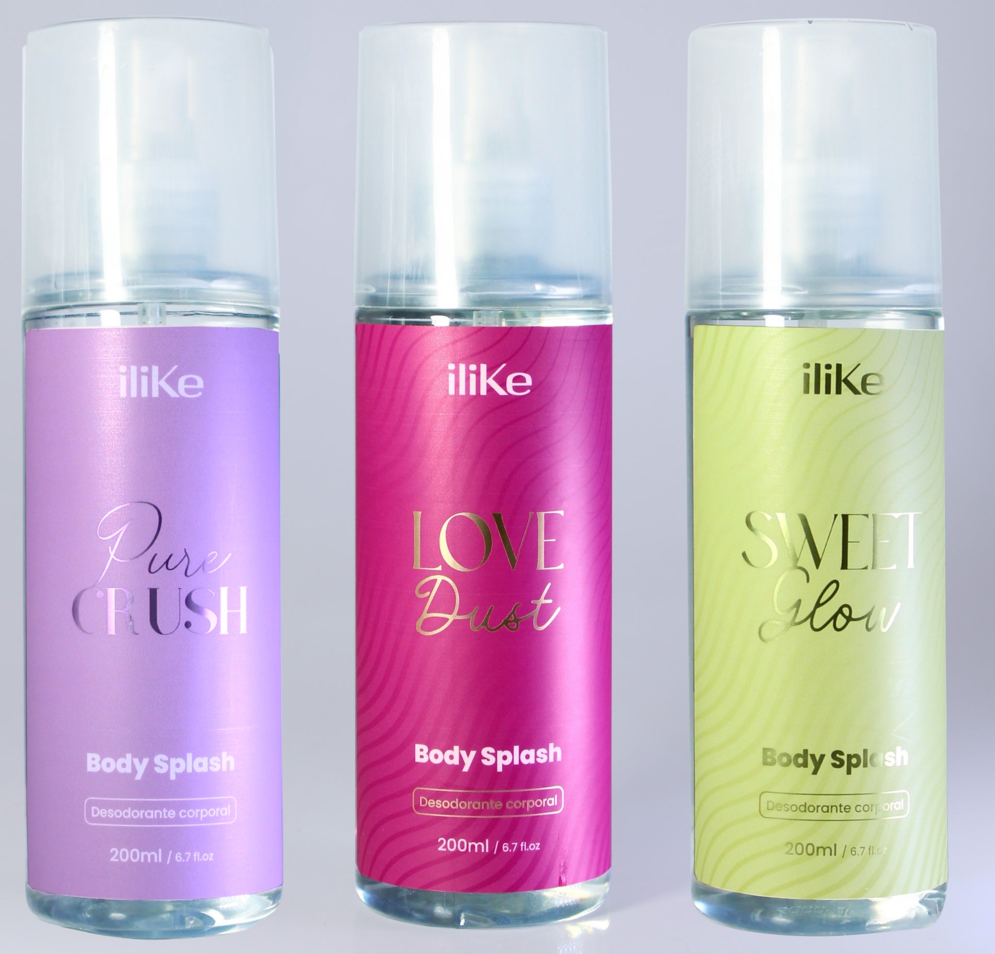 Kit 3 Body Splash - Pure Crush, Love Dust, Sweet Glow